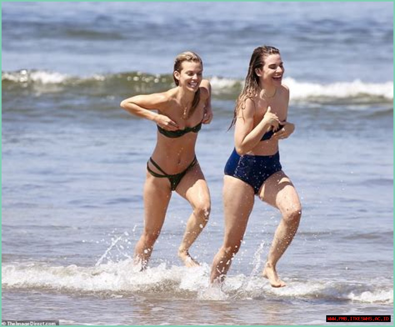 AnnaLynne McCord shows off her impressive body with in a micro bikini as she hits the beach